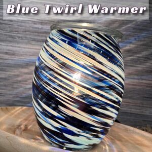 Large Scentsy Blue Twirl Wax Warmer - EUC